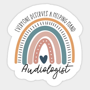 Audiologist Boho Rainbow Sticker